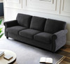 Soft Sofa, Upholstered 3 Seater Couch With High Density Foam, Loose Back Cushions And Turned Legs Soft Sofa, Upholstered 3 Seater Couch With High Density Foam, Loose Back Cushions And Turned Legs