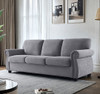 Soft Sofa, Upholstered 3 Seater Couch With High Density Foam, Loose Back Cushions And Turned Legs Soft Sofa, Upholstered 3 Seater Couch With High Density Foam, Loose Back Cushions And Turned Legs