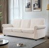 Soft Sofa, Upholstered 3 Seater Couch With High Density Foam, Loose Back Cushions And Turned Legs Soft Sofa, Upholstered 3 Seater Couch With High Density Foam, Loose Back Cushions And Turned Legs