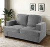 Modern Loveseat, Comfortable 2 Seater Couch With Deep Seating, Loose Back Cushions, Wide Arms