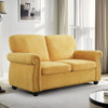 Soft Loveseat, Upholstered 2 Seater Couch, Loose Back Cushions And Turned Legs Soft Loveseat, Upholstered 2 Seater Couch, Loose Back Cushions And Turned Legs