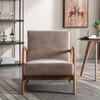 Classic Mid-Century Modern Accent Chairs, Open Framed Armchair With Cushioning Classic Mid-Century Modern Accent Chairs, Open Framed Armchair With Cushioning