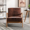 Classic Mid-Century Modern Accent Chairs, Open Framed Armchair With Cushioning Classic Mid-Century Modern Accent Chairs, Open Framed Armchair With Cushioning