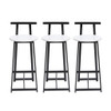 Modern Bar Stools With Backrest For Kitchen (Set of 3) Modern Bar Stools With Backrest For Kitchen (Set of 3)