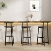 Modern Bar Stools With Backrest For Kitchen (Set of 3) Modern Bar Stools With Backrest For Kitchen (Set of 3)