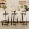 Modern Bar Stools With Backrest For Kitchen (Set of 3) Modern Bar Stools With Backrest For Kitchen (Set of 3)