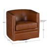 Swivel Chair With Tufted Barrel Design And Nailhead Accents