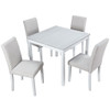 Dining Table Set With Crystal Decoration And Upholstered Chairs Dining Table Set With Crystal Decoration And Upholstered Chairs
