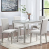 Dining Table Set With Crystal Decoration And Upholstered Chairs Dining Table Set With Crystal Decoration And Upholstered Chairs