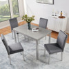 Dining Table Set, Table With A Rectangular Table And Upholstered Chairs Dining Table Set, Table With A Rectangular Table And Upholstered Chairs