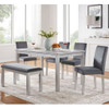 Dining Table Set, Table With A Rectangular Table And Upholstered Chairs Dining Table Set, Table With A Rectangular Table And Upholstered Chairs