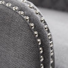 Heston - Accent Chair With Quilted Back And Nailheads - Gray Heston - Accent Chair With Quilted Back And Nailheads - Gray