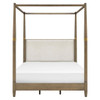 Queen Canopy Bed Frame With Upholstered Headboard - Brown Queen Canopy Bed Frame With Upholstered Headboard - Brown