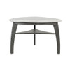 Jasmine - Bar Table With Arched Legs And Marble Top, Triangular Shape - Gray