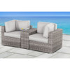 Handcrafted Outdoor Loveseat With Wicker Seating Handcrafted Outdoor Loveseat With Wicker Seating