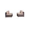Wide Armless Outdoor Chairs With Cushions (Set of 2) Wide Armless Outdoor Chairs With Cushions (Set of 2)