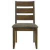 Dining Chair With Ladder Back Design (Set of 2) - Brown Dining Chair With Ladder Back Design (Set of 2) - Brown