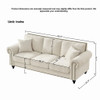 3 Seater Sofa With Tufted Upholstery, Rolled Arms, Nailhead Trim 3 Seater Sofa With Tufted Upholstery, Rolled Arms, Nailhead Trim