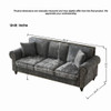 3 Seater Sofa With Tufted Upholstery, Rolled Arms, Nailhead Trim 3 Seater Sofa With Tufted Upholstery, Rolled Arms, Nailhead Trim