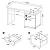 Contemporary Sleek Office Desk With 2 Drawers Contemporary Sleek Office Desk With 2 Drawers