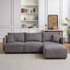 Modern Minimalist Corduroy Combination Sofa With 2 Comfort Cushions With USB & C Charging Ports Modern Minimalist Corduroy Combination Sofa With 2 Comfort Cushions With USB & C Charging Ports