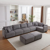 Modern Minimalist Corduroy Combination Sofa With 2 Comfort Cushions With USB & C Charging Ports Modern Minimalist Corduroy Combination Sofa With 2 Comfort Cushions With USB & C Charging Ports