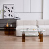 Modern Tempered Glass Coffee Table With 2 Tier Storage For Living Room Modern Tempered Glass Coffee Table With 2 Tier Storage For Living Room