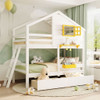 Bunk Bed With Playhouse Roof And Window Bunk Bed With Playhouse Roof And Window