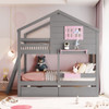 Bunk Bed With Playhouse Roof And Window Bunk Bed With Playhouse Roof And Window