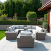 Outdoor Wicker Sectional With Weather Resistant Cushions And Table Outdoor Wicker Sectional With Weather Resistant Cushions And Table