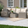 Outdoor Wicker Sectional With Weather Resistant Cushions And Table Outdoor Wicker Sectional With Weather Resistant Cushions And Table