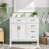 Modern Bathroom Vanity With Ceramic Sink, Soft Close Storage Cabinet Modern Bathroom Vanity With Ceramic Sink, Soft Close Storage Cabinet