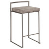 Fuji - Contemporary Stackable Counter Stool (Set of 2) - Antique / Stone Fuji - Contemporary Stackable Counter Stool (Set of 2) - Antique / Stone