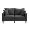 Modern Upholstered Loveseat Sofa With High Resilience, Wooden Frame - Dark Gray Modern Upholstered Loveseat Sofa With High Resilience, Wooden Frame - Dark Gray