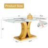 Modern Minimalist Dining Table With Imitation Marbled Glass Top And Legs For Kitchen And Living Room - Gold Modern Minimalist Dining Table With Imitation Marbled Glass Top And Legs For Kitchen And Living Room - Gold