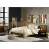 Queen Size Bed With Attached Nightstands And Hidden Storage - Pecan