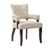 Brooklyn - Dining Arm Chair With Button Tufted Back (Set of 2) - Cream