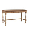 Tabitha - Desk With Drawer And Turned Legs - Natural