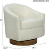 Upholstered Swivel Chair - Cream Upholstered Swivel Chair - Cream