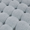 Skirted Tufted Round Ottoman With Button Top - Gray Skirted Tufted Round Ottoman With Button Top - Gray