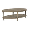 Bedford - Oval Coffee Table With Shelf - Natural Bedford - Oval Coffee Table With Shelf - Natural