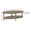 Bedford - Oval Coffee Table With Shelf - Natural Bedford - Oval Coffee Table With Shelf - Natural