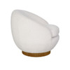 Shearling - Swivel Chair With Base Construction - Cream Shearling - Swivel Chair With Base Construction - Cream
