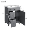 Transitional Style Bathroom Vanity Cabinet With Ceramic Sink Transitional Style Bathroom Vanity Cabinet With Ceramic Sink