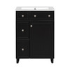 Transitional Style Bathroom Vanity Cabinet With Ceramic Sink Transitional Style Bathroom Vanity Cabinet With Ceramic Sink
