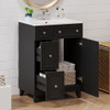 Transitional Style Bathroom Vanity Cabinet With Ceramic Sink Transitional Style Bathroom Vanity Cabinet With Ceramic Sink