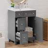 Transitional Style Bathroom Vanity Cabinet With Ceramic Sink Transitional Style Bathroom Vanity Cabinet With Ceramic Sink