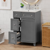 Transitional Style Bathroom Vanity Cabinet With Ceramic Sink Transitional Style Bathroom Vanity Cabinet With Ceramic Sink