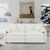 Modern Oversized Chenille Loveseat Sofa With Deep Seat And Diy Combination