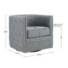 Capstone - Swivel Barrel Chair With Nailhead Accents And Button Tufting Capstone - Swivel Barrel Chair With Nailhead Accents And Button Tufting